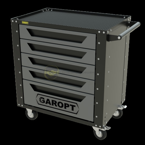 Тележка инструментальная Garopt серия Low-cost 5 ящиков серая